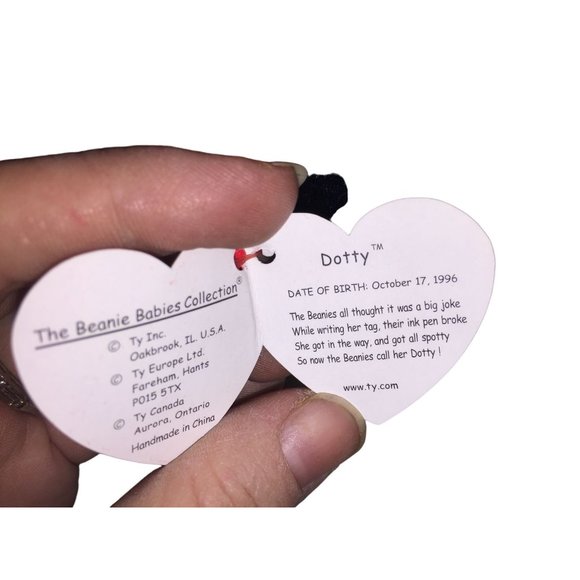 The Beanie Babies Collection TY Plush Dog named "Dotty" - Picture 11 of 12